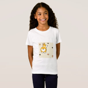 Camiseta Perro de corgi marrón