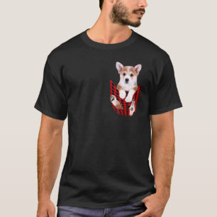 Camiseta Perro De Corgis Cuerdo En Familia De Chest Pocket 