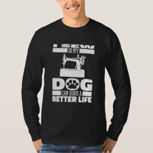 Camiseta Perro de coser a mano artesanal costurera máquina 