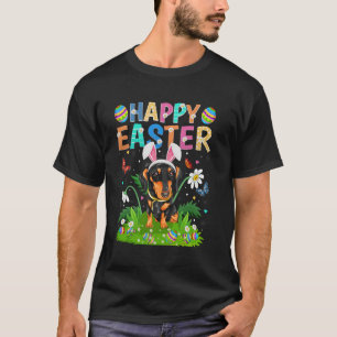 Camiseta Perro de Dachshund Feliz Semana Santa Caza de Huev