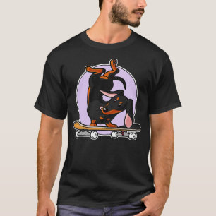Camiseta Perro de Dachshund Wiener Sausage negro en Skatebo