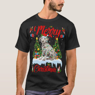 Camiseta Perro de Dalmacia enciende árbol de Navidad de San