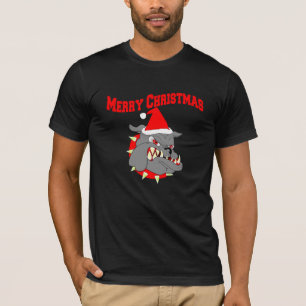 Camiseta Perro de diablo de las Felices Navidad