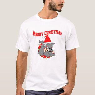 Camiseta Perro de diablo de las Felices Navidad