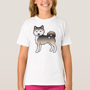 Camiseta Perro de dibujos animados adorable Malamute de Ala