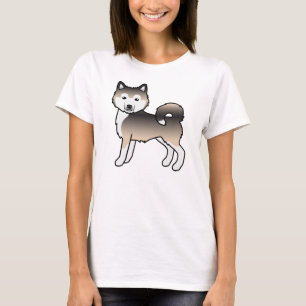Camiseta Perro de dibujos animados adorable Malamute de Ala