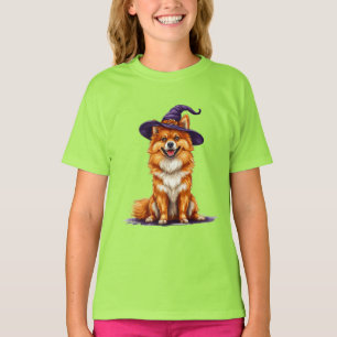 Camiseta Perro de dibujos animados adorable que lleva un so