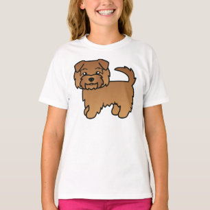 Camiseta Perro de dibujos animados adorables de Red Norfolk