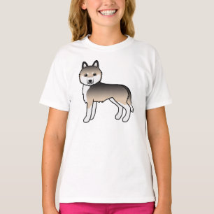 Camiseta Perro De Dibujos Animados Bonito Husky Siberiano S