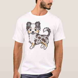 Camiseta Perro de dibujos animados Chihuahua de capa larga