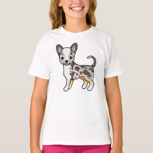 Camiseta Perro de dibujos animados Chihuahua de capa lisa M