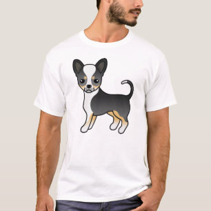 Camiseta Perro de dibujos animados Chihuahua de pelo liso t