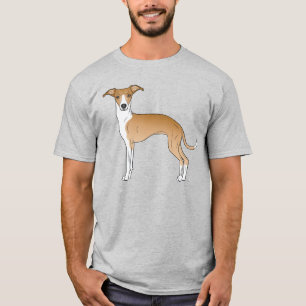 Camiseta Perro de dibujos animados italiano gris cervato y