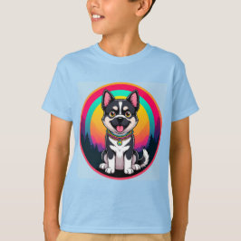 Camiseta Perro de Dibujos Animados Juguetón
