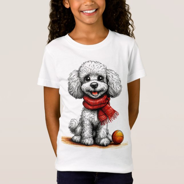 Camiseta Perro de dibujos animados lindo (Anverso)