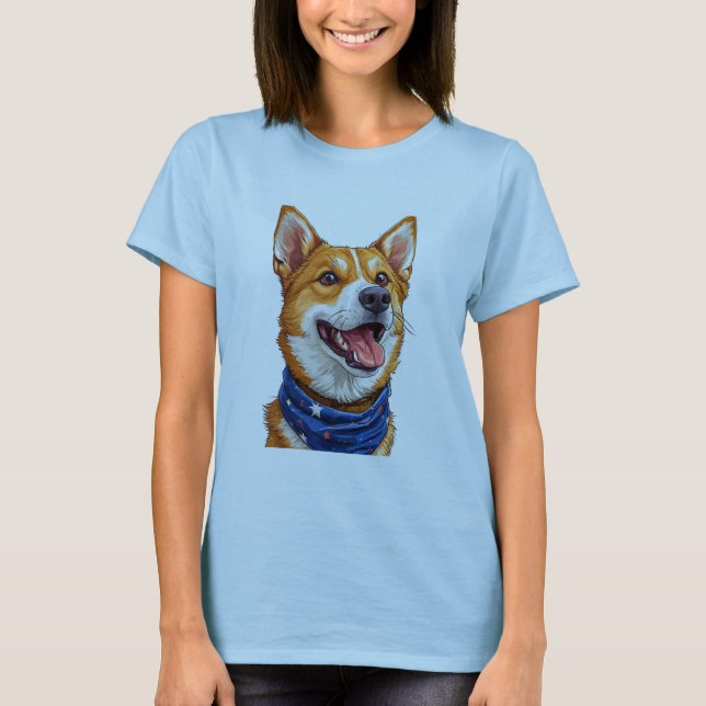 Camiseta Perro de dibujos animados lindo (Anverso)