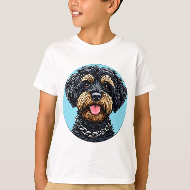 Camiseta Perro de dibujos animados lindo (Anverso)