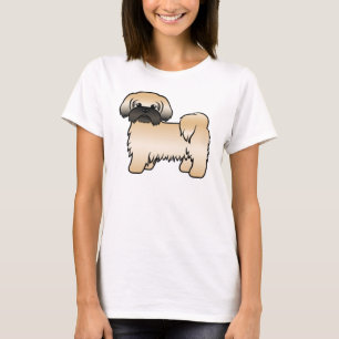 Camiseta Perro De Dibujos Animados Lindo Shih Tzu Con Másca