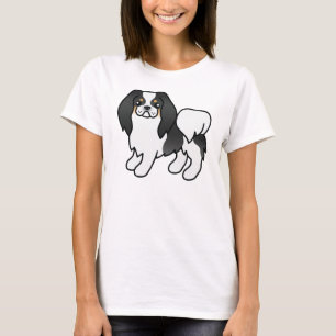 Camiseta Perro de dibujos animados lindos Japonés Tricolor