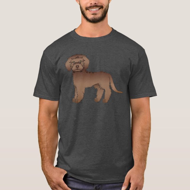 Camiseta Perro de dibujos animados Mini Goldendoodle de cho (Anverso)