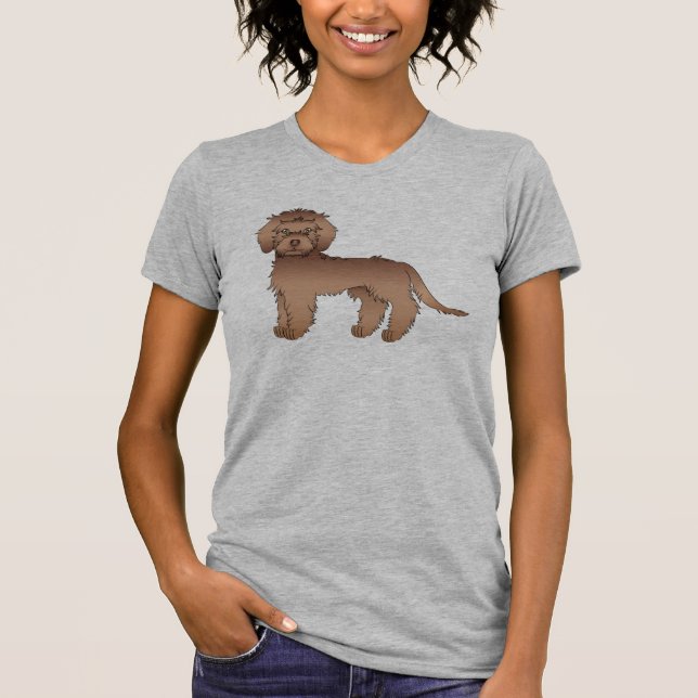 Camiseta Perro de dibujos animados Mini Goldendoodle de cho (Anverso)