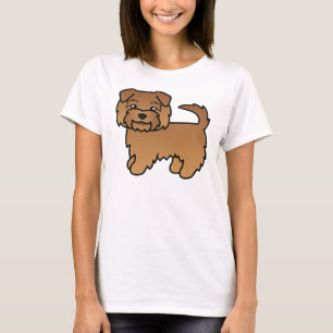 Camiseta Perro de dibujos animados Norfolk Terrier rojo lin