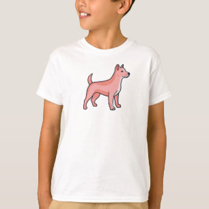 Camiseta Perro de dibujos animados rosa