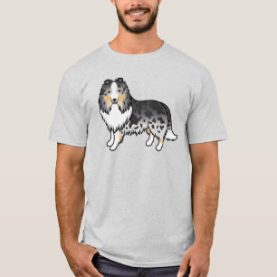 Camiseta Perro de dibujos animados Sheltie Shetland Sheepdo