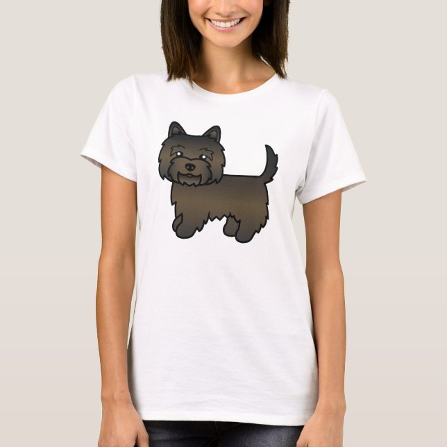Camiseta Perro de dibujos animados Terrier Cairn Brindle Os (Anverso)