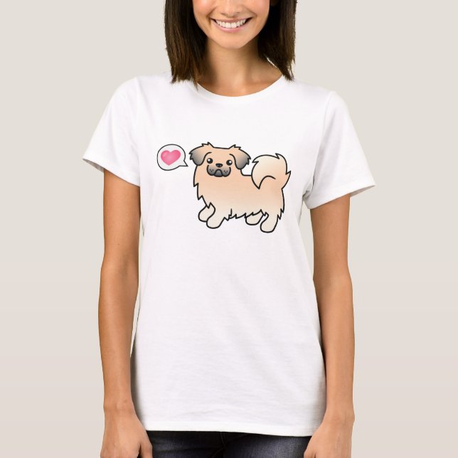 Camiseta Perro de dibujos animados Tibetan Spaniel Sable Cr (Anverso)