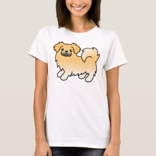 Camiseta Perro de dibujos animados tibetanos de Fawn