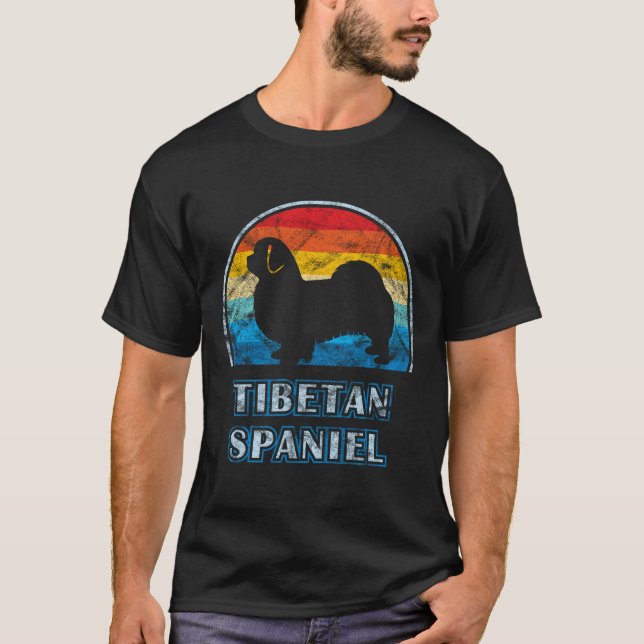 Camiseta Perro de diseño de cosecha tibetana (Anverso)