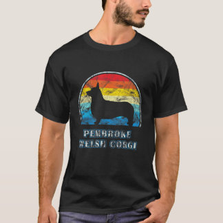 Camiseta Perro de diseño vintage de Pembroke Welsh Corgi