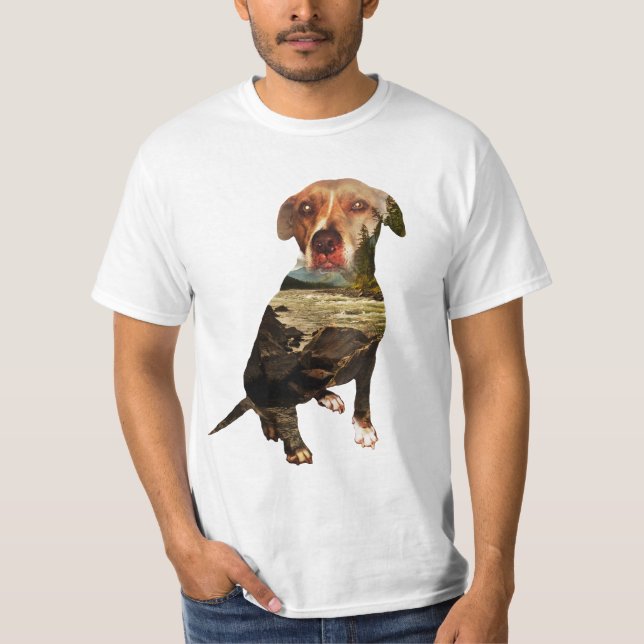 Camiseta perro de doble exposición (Anverso)