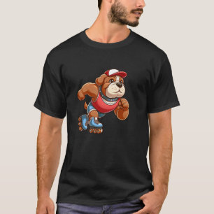 Camiseta Perro de Dogue De Bordeaux Patinando en Rueda Dive