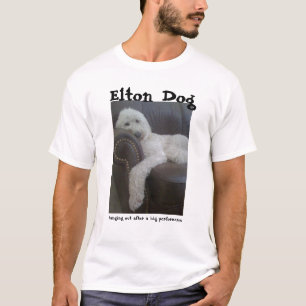 Camiseta Perro de Elton:  Colgante hacia fuera