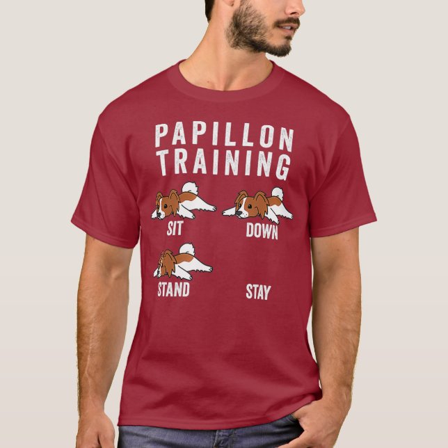 Camiseta Perro de entrenamiento de Papillon (Anverso)