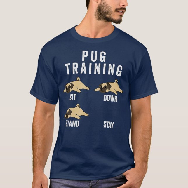 Camiseta Perro de entrenamiento de pug (Anverso)