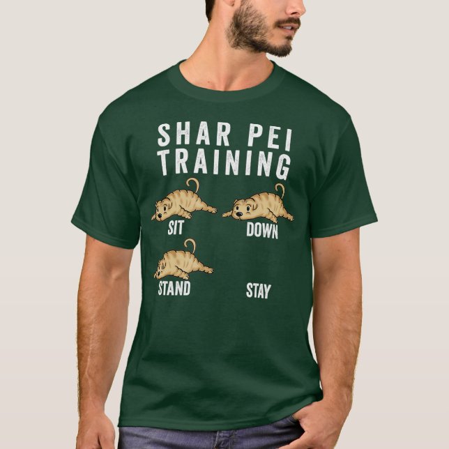 Camiseta Perro de entrenamiento de Shar Pei (Anverso)