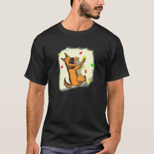 Camiseta Perro de escalada de Bouldering en el Pastor Alemá