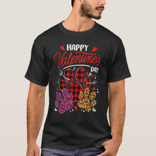 Camiseta Perro de estampado de leopardo Huella de pata de g