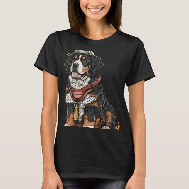 Camiseta Perro de FireFighter para el fuego de papá de mont (Anverso)