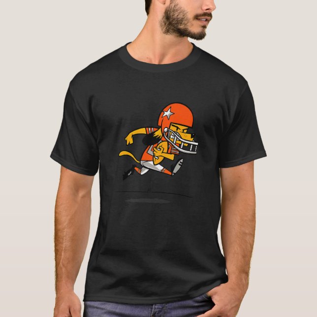 Camiseta Perro de fútbol americano con casco corriendo (Anverso)