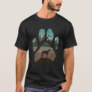 Camiseta Perro de Galgo Italiano Pata Mamá Papá Mujer