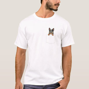 Camiseta Perro De Ganado Australiano Adorable En El Bolsill