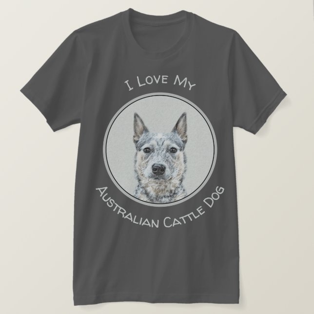 Camiseta Perro de ganado australiano - Arte de perro origin (Anverso del diseño)