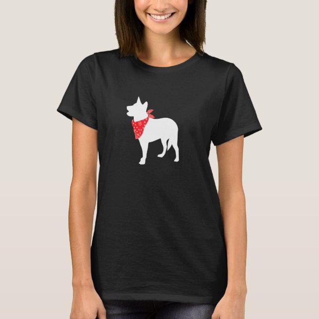 Camiseta Perro de ganado australiano que lleva la Banda Roj (Anverso)