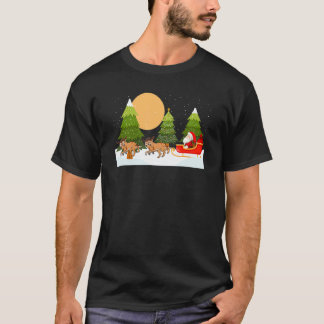 Camiseta Perro de Ganado Australiano Reno Navidad Jinete Sa