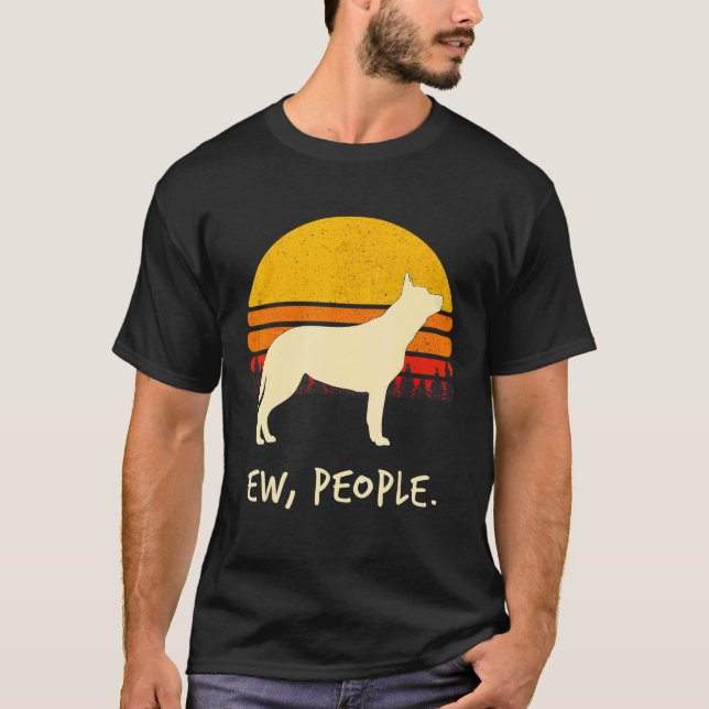 Camiseta Perro de Ganado Blue Heeler Rojo (Anverso)