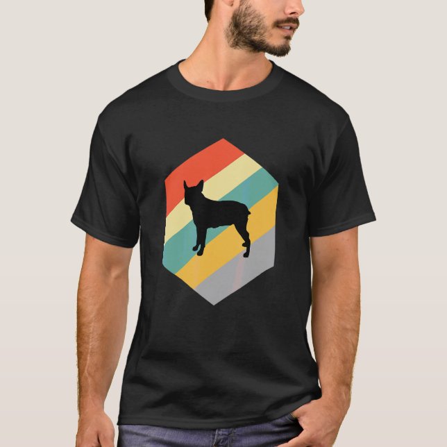 Camiseta Perro de Ganado de Cola Cortada Australiano Diseño (Anverso)